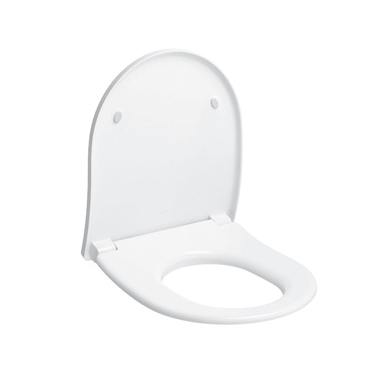 Toilet Seat Slim D-Shape Closed Front with Cover Slow Close Plastic Cotton 16-13/16 Inch - Image 3