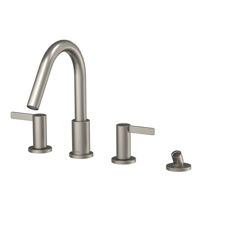 Roman Tub Trim GF Includes Handshower Outlet and Hose Less Handshower 2 Lever Brushed Nickel ADA 8-11/16 Inch Reach - Image 3