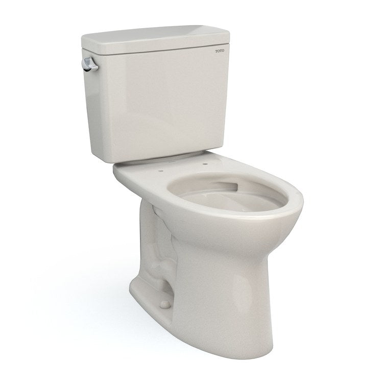 Toilet Drake 2 Pieces Universal Height Sedona Beige Elongated ADA 30-1/8 Inch 1.6 Gallons per Flush Left Hand Chrome Less Seat - Image 1