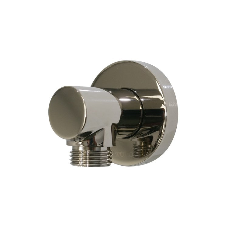 Wall Outlet Round Polished Nickel 2-1/8 Inch - Image 1