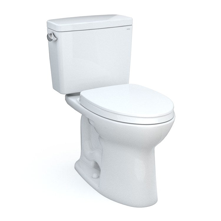 Toilet Drake 2 Piece Universal Height Cotton Elongated ADA 1.6 Gallons per Flush Tornado Left Hand Chrome SoftClose