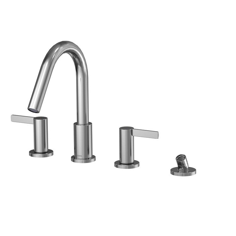Roman Tub Trim GF Includes Handshower Outlet and Hose Less Handshower 2 Lever Polished Chrome ADA 8-11/16 Inch Reach - Image 3