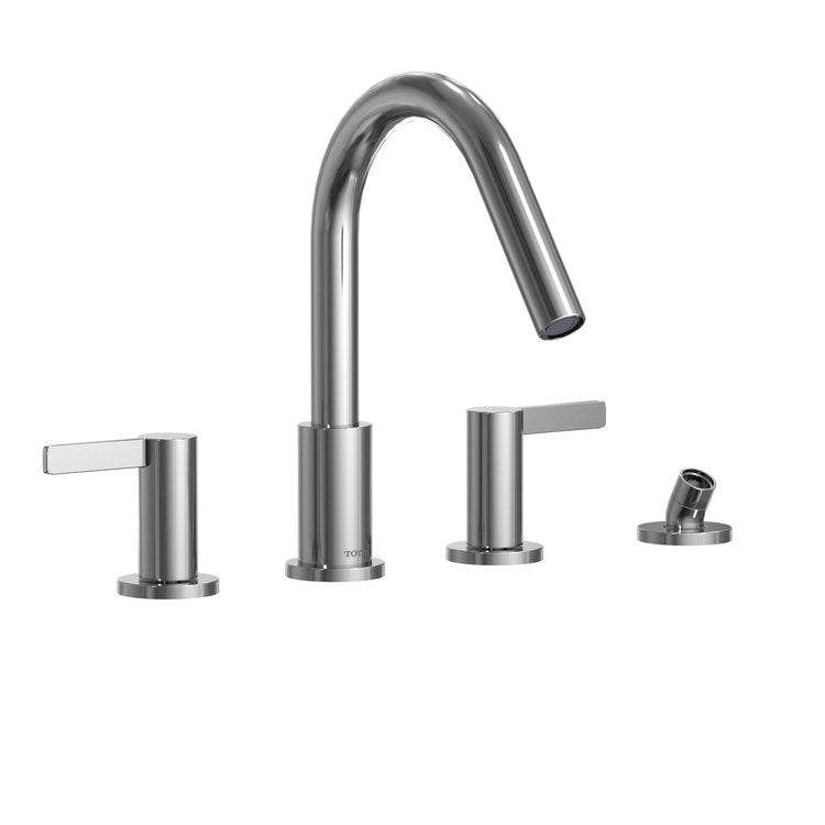 Roman Tub Trim GF Includes Handshower Outlet and Hose Less Handshower 2 Lever Polished Chrome ADA 8-11/16 Inch Reach
