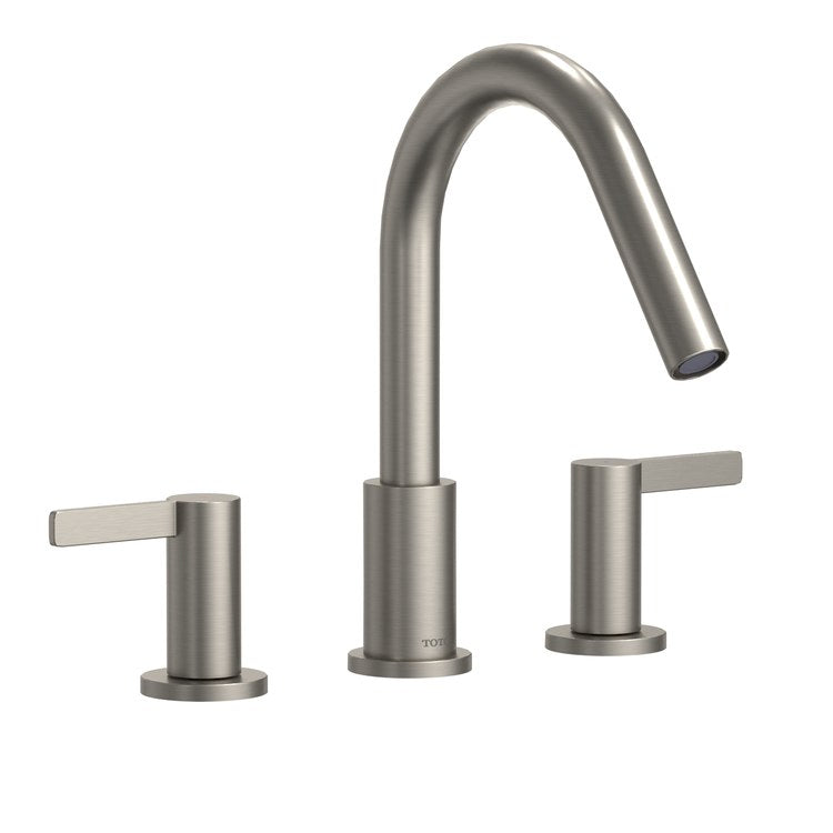 Roman Tub Trim GF with Handshower 2 Lever Brushed Nickel ADA 8-11/16 Inch Reach