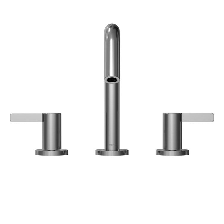 Lavatory Faucet GF Widespread 8 Inch Spread 2 Lever ADA WaterSense/CALGreen/cUPC Polished Chrome 1.2 Gallons per Minute Deck Metal Pop-Up 3 Hole - Image 2