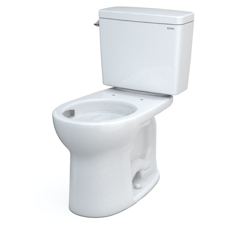 Toilet Drake 2 Piece Universal Height Cotton Round WaterSense ADA 1.28 Gallons per Flush Tornado Left Hand Chrome Trip Lever Less Seat - Image 3