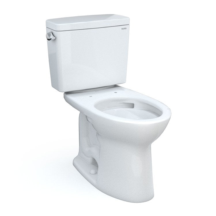Toilet Drake 2 Pieces Universal Height Cotton Elongated ADA 30-1/8 Inch 1.6 Gallons per Flush 10 Inch Rough Left Hand Chrome Less Seat - Image 1