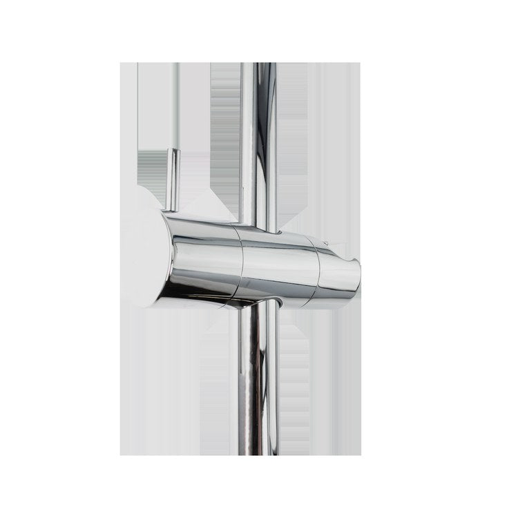 Slide Bar with Round Escutcheon 24 Inch Polished Chrome Brass Wall Mount - Image 2