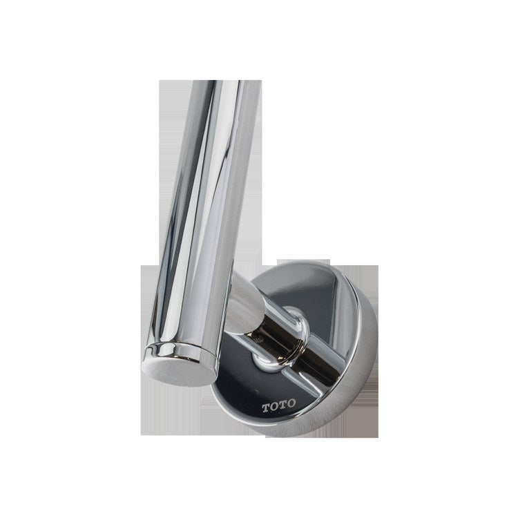 Slide Bar with Round Escutcheon 24 Inch Polished Chrome Brass Wall Mount - Image 3