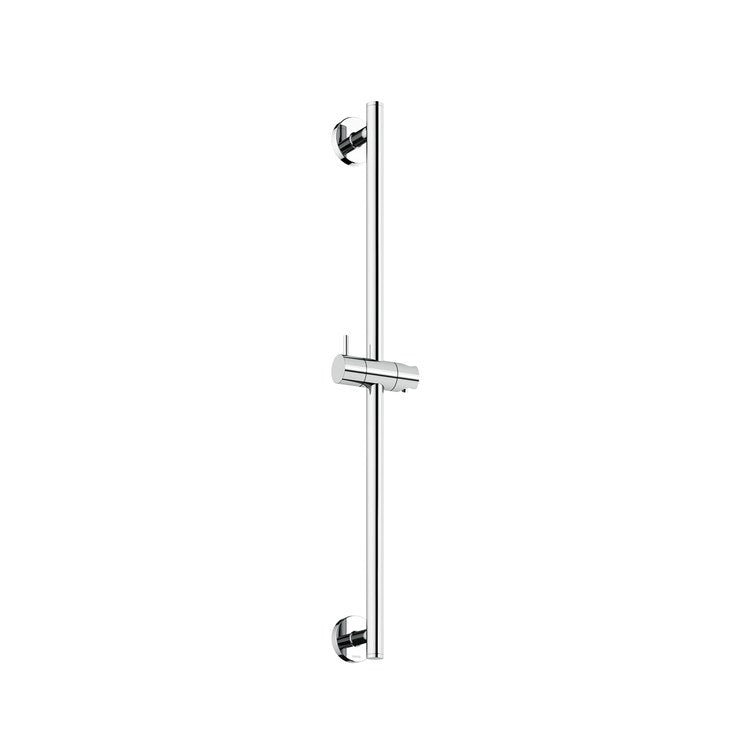 Slide Bar with Round Escutcheon 24 Inch Polished Chrome Brass Wall Mount - Image 1