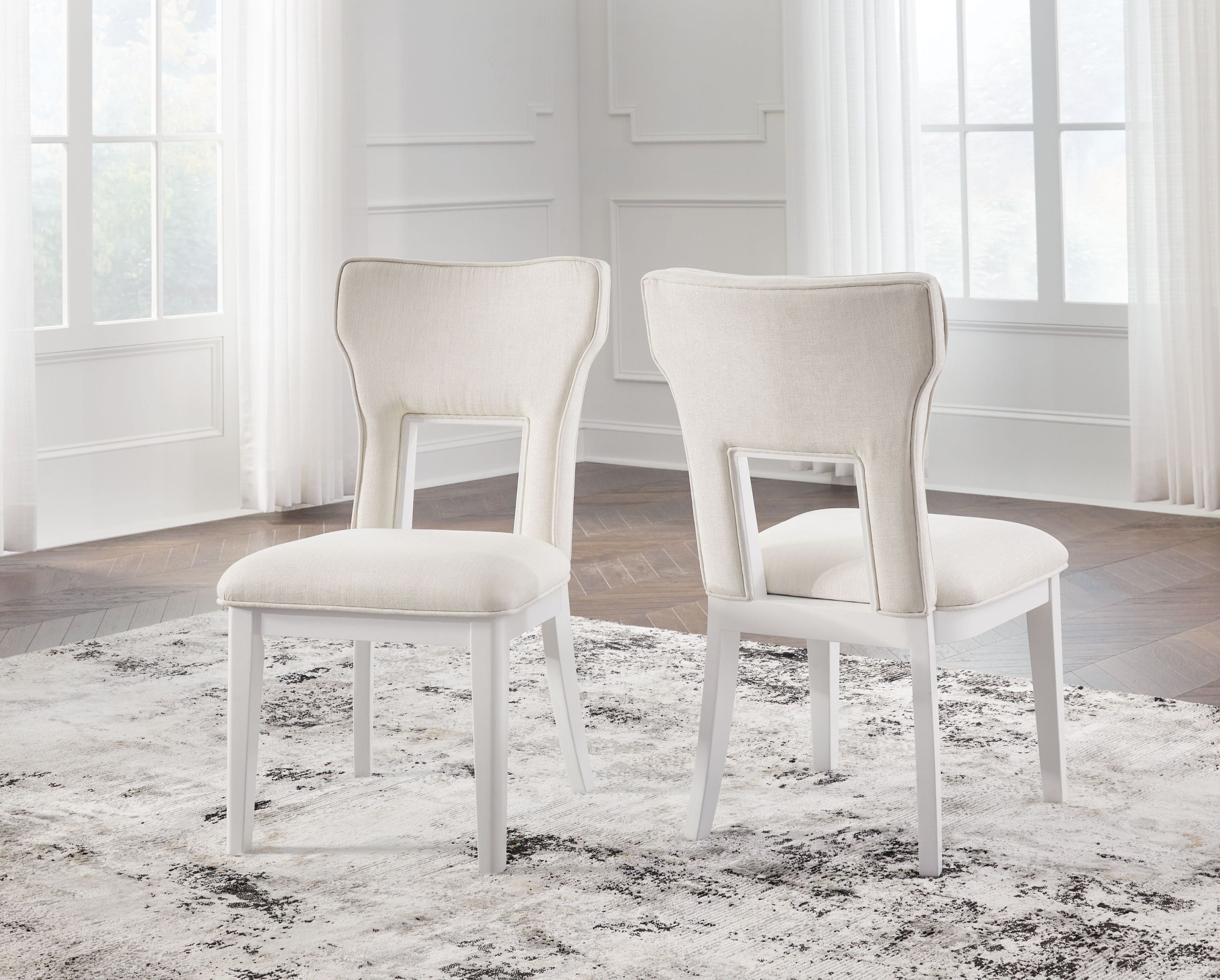 Chalanna - Dining Upholstered Side Chair (Set of 2) - White - Image 2
