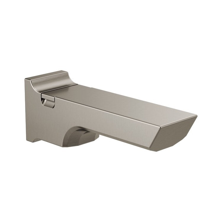 Tub Spout Pivotal Pull Up Lumicoat Stainless 9 Inch Metal 1/2 Inch NPT - Image 1