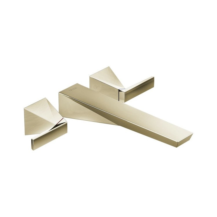 Tub Filler Trim Trillian Wall Mount Lever Lumicoat Polished Nickel 3 Hole 2-1/3 Inch - Image 1