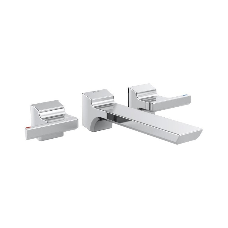 Lavatory Trim Pivotal Wall Mount 2 Lever Lumicoat Chrome ADA - Image 1
