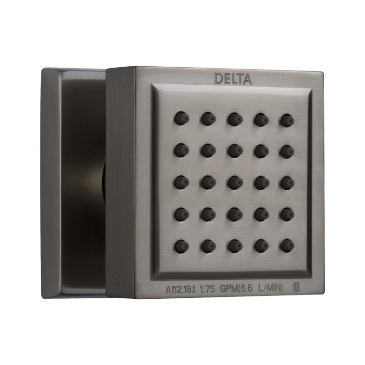 Body Spray Lumicoat Black Stainless Square Surface Mount with Touch-Clean 2-11/16 Inch Adjustable 30 Degree Up and Down 1.75 Gallons per Minute 1/2 Inch - Image 1