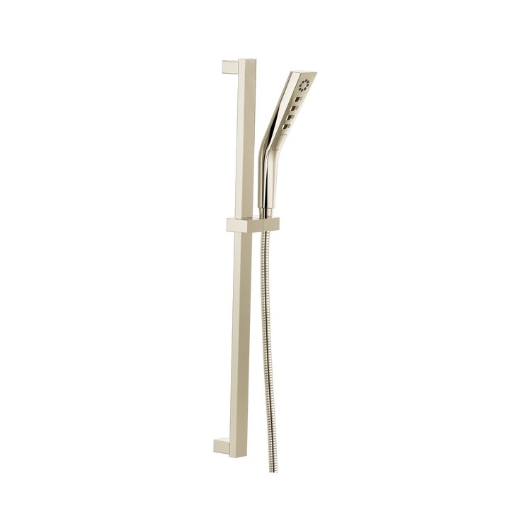 Handshower Universal Showering Components H2Okinetic Lumicoat Polished Nickel 3 Function WaterSense 1.75 Gallons per Minute 24 Inch Slide Bar - Image 1