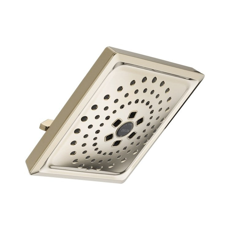 Showerhead Universal Showering Components 3 Functions Raincan Lumicoat Polished Nickel 7-5/8 Inch 1.75 Gallons per Minute H2Okinetic Square - Image 1
