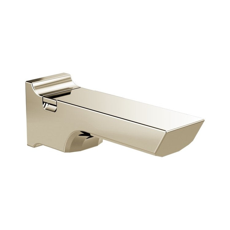 Tub Spout Pivotal Pull Up Lumicoat Polished Nickel 9 Inch Metal 1/2 Inch NPT - Image 1