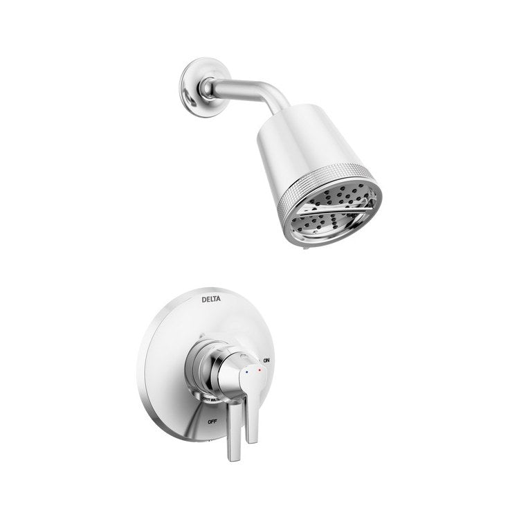 Shower Trim Galeon 17S with Cylinder Showerhead and Touch-Clean 1 Lever Lumicoat Chrome ADA 1.75 Gallons per Minute 3 Function for Monitor 17 Series Dual Function Pressure Balance Cartridge - Image 1