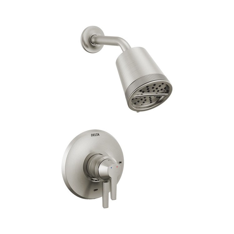 Shower Trim Galeon 17S with Cylinder Showerhead and Touch-Clean 1 Lever Lumicoat Stainless ADA 1.75 Gallons per Minute 3 Function for Monitor 17 Series Dual Function Pressure Balance Cartridge - Image 1