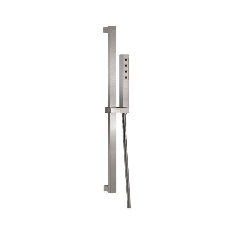 Handshower Set Ara H2Okinetic Wand with Slidebar & Holder & Lumicoat Finish Stainless Steel 1 Function WaterSense 1.75 Gallons per Minute 24 Inch