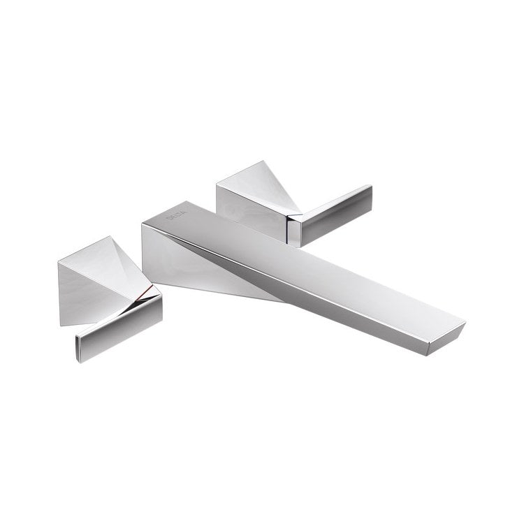 Tub Filler Trim Trillian Wall Mount Lever Lumicoat Chrome 3 Hole 2-1/3 Inch - Image 1
