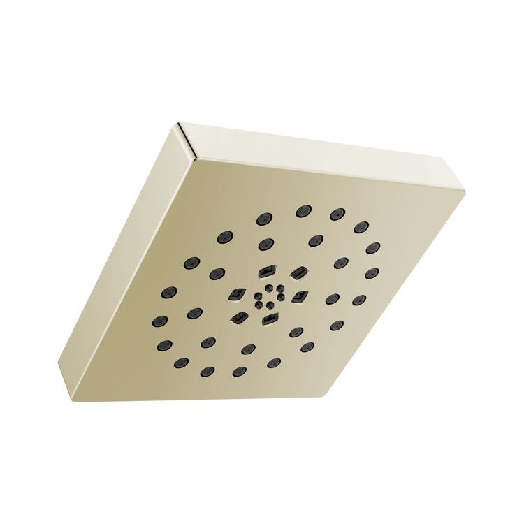 Showerhead Universal Showering Components 4 Functions Lumicoat Polished Nickel 7-13/16 Inch 1.75 Gallons per Minute H2Okinetic Square - Image 1