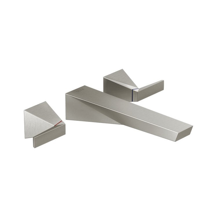 Lavatory Trim Trillian Wall Mount 2 Lever Lumicoat Stainless ADA - Image 1