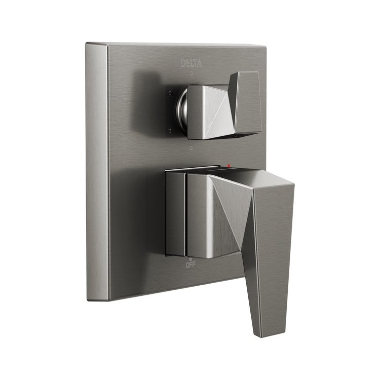 Valve Trim Trillian 14 with 6 Setting Diverter Lumicoat Black Stainless 7 Inch