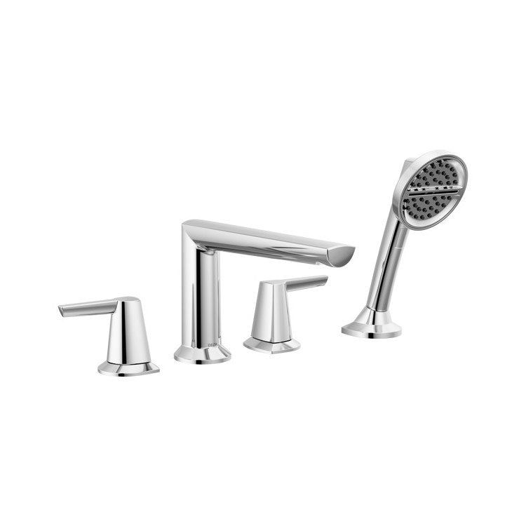Roman Tub Trim Galeon 4 Hole Lumicoat Chrome 9-3/8 Inch - Image 1
