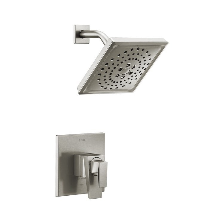 Shower Trim Trillian 17 1 Lever Lumicoat Stainless ADA 1.75 Gallons per Minute 3 Function H2Okinetic for Requires MultiChoice Universal Rough-In Valve R10000 Series