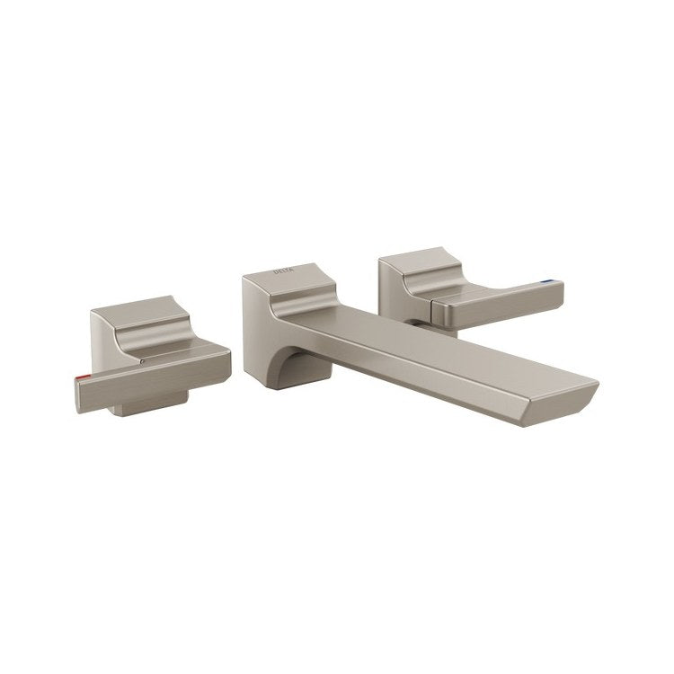 Lavatory Trim Pivotal Wall Mount 2 Lever Lumicoat Stainless ADA - Image 1