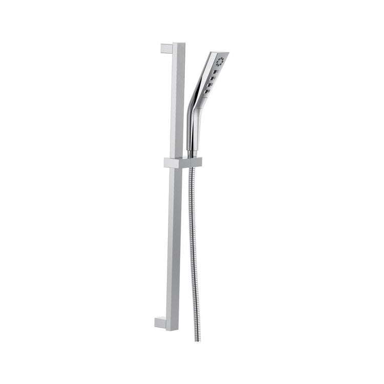 Handshower Universal Showering Components H2Okinetic Lumicoat Chrome 3 Function WaterSense 1.75 Gallons per Minute 24 Inch Slide Bar - Image 1