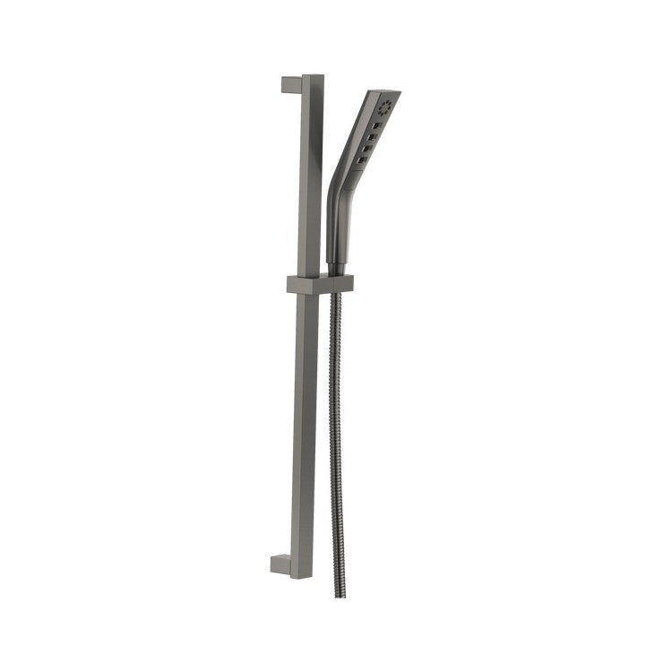 Handshower Universal Showering Components H2Okinetic Lumicoat Black Stainless 3 Function WaterSense 1.75 Gallons per Minute 24 Inch Slide Bar - Image 1