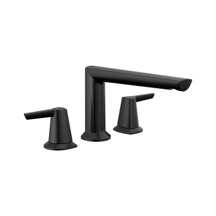 Roman Tub Trim Galeon 3 Hole Matte Black ADA 6-1/3 Inch