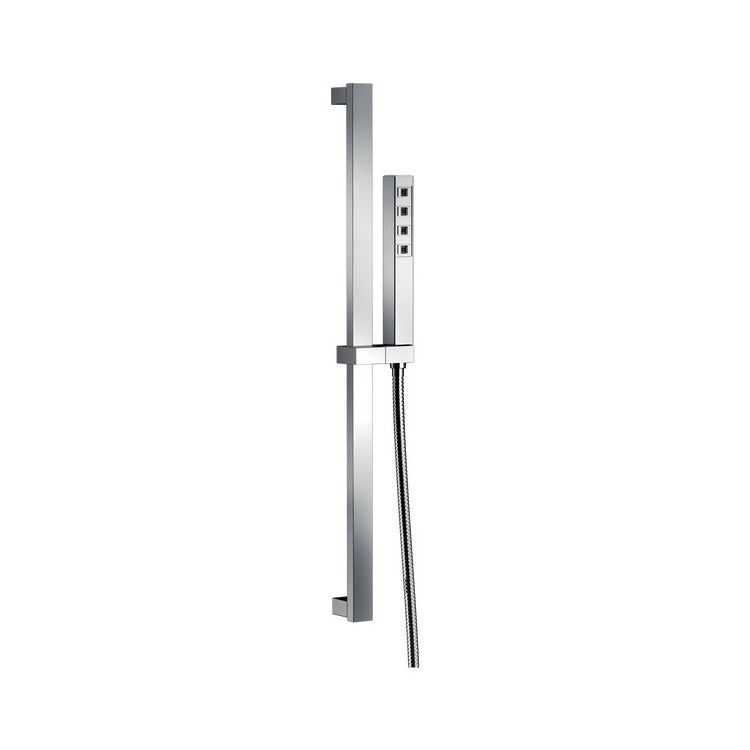 Handshower Set Ara H2Okinetic Wand with Slidebar & Holder & Lumicoat Finish Chrome 1 Function WaterSense 1.75 Gallons per Minute 24 Inch