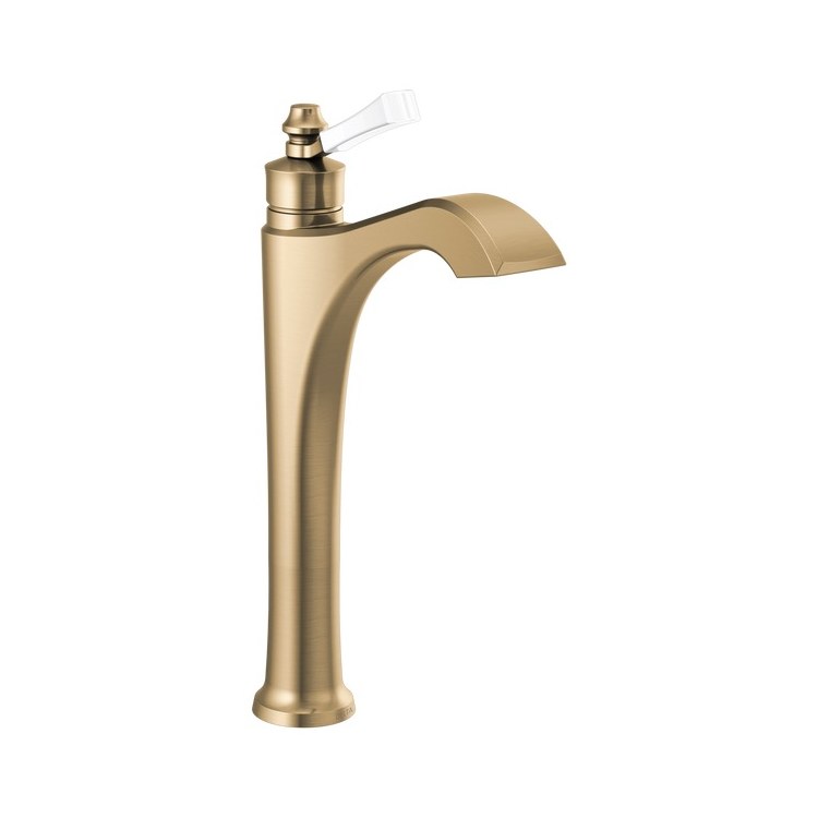 Vessel Faucet Dorval 1 Lever WaterSense ADA Brilliance Champagne Bronze/Porcelain 1.2 Gallons per Minute