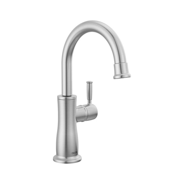 Beverage Faucet Traditional Cold Water Only with Air Gap 1 Lever ADA Arctic Stainless 360 DEG Swivel 1 Hole 1.5 Gallons per Minute - Image 1