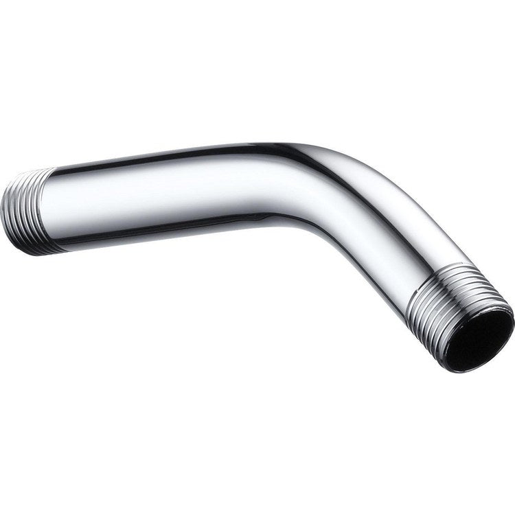 Shower Arm Lumicoat Chrome 5.5 Inch 1/2 Inch MNPT Brass Wall Mount 11/16 Inch - Image 1