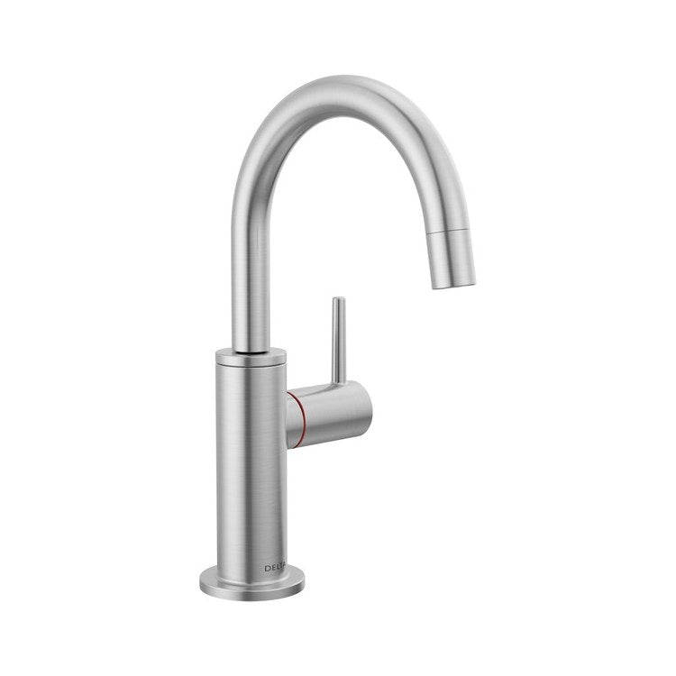 Hot Water Dispenser Contemporary Round Instant 1 Spring-Loaded Self-Closing ADA 360 DEG Swivel Arctic Stainless 1.5 Gallons per Minute - Image 1