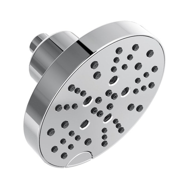 Showerhead Universal Showering Components 5 Functions Raincan Lumicoat Chrome 6 Inch 1.75 Gallons per Minute H2Okinetic Round - Image 1