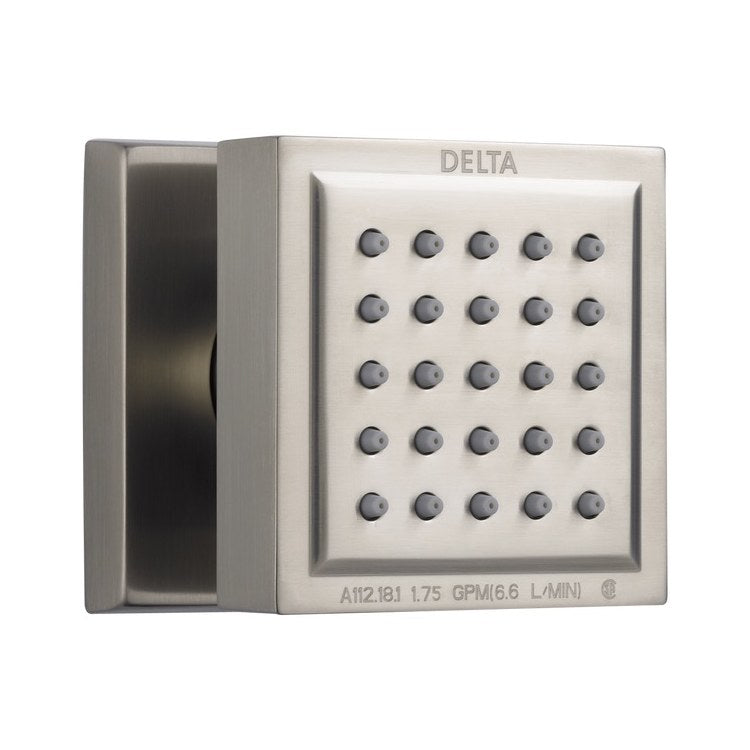 Body Spray Lumicoat Stainless Square Surface Mount with Touch-Clean 2-11/16 Inch Adjustable 30 Degree Up and Down 1.75 Gallons per Minute 1/2 Inch - Image 1