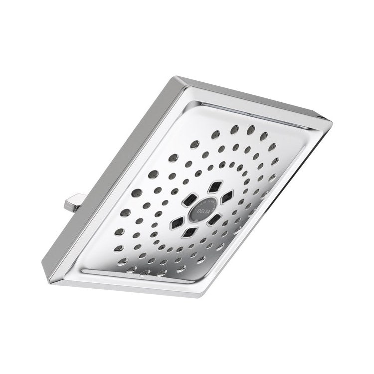 Showerhead Universal Showering Components 3 Functions Raincan Lumicoat Chrome 7-5/8 Inch 1.75 Gallons per Minute H2Okinetic Square - Image 1