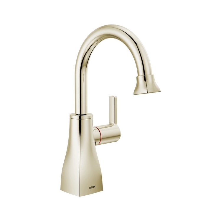 Hot Water Dispenser Contemporary Square Instant Spring-Loaded Self-Closing Polished Nickel 1.5 Gallons per Minute - Image 1