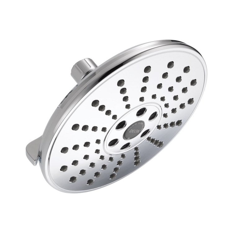 Showerhead Universal Showering Components 3 Functions Raincan Lumicoat Chrome 7-11/16 Inch 1.75 Gallons per Minute H2Okinetic Round - Image 1