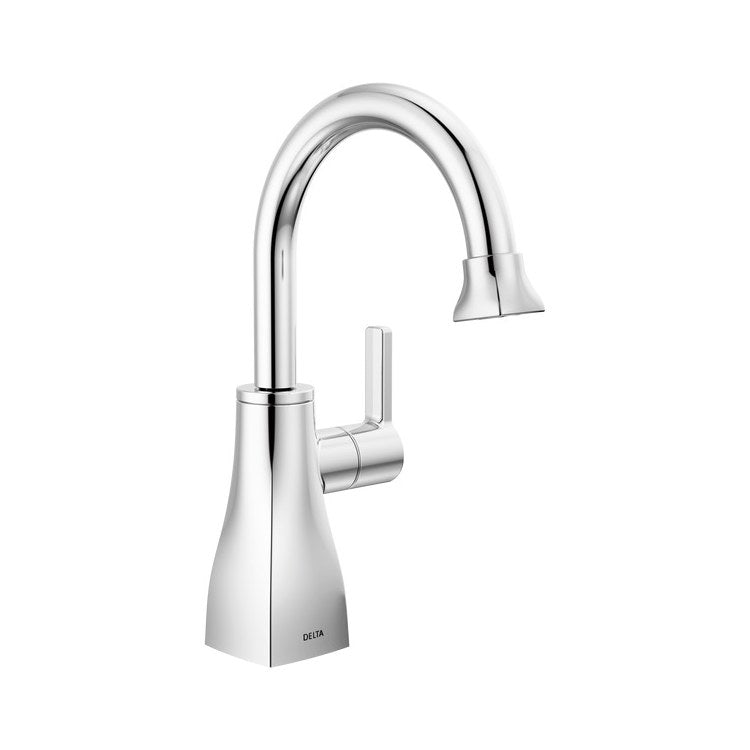 Beverage Faucet Contemporary Square Cold Water Only with Air Gap 1 Lever ADA Chrome 360 DEG Swivel 1 Hole 1.5 Gallons per Minute - Image 1