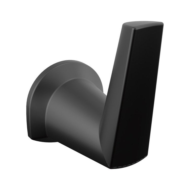 Robe Hook Galeon Single Matte Black 1-1/2 Inch 2-13/16 Inch - Image 1