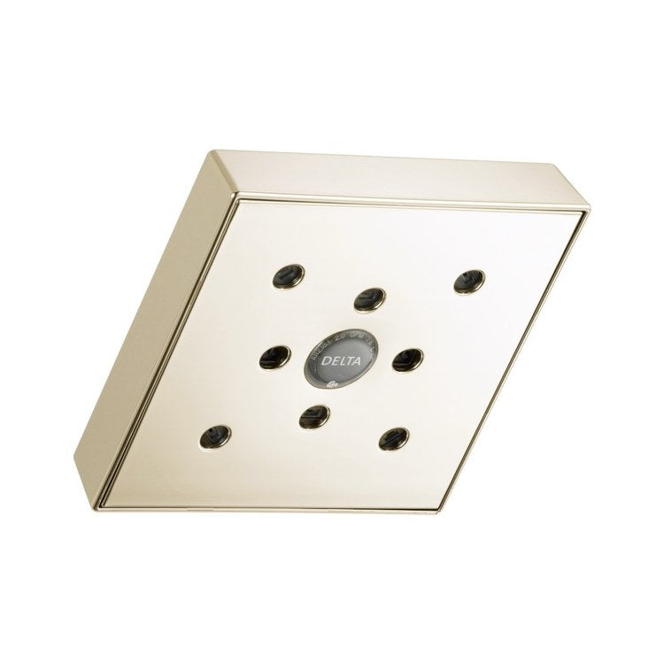 Showerhead Universal Showering Components 1 Functions Lumicoat Polished Nickel 6 Inch 1.75 Gallons per Minute H2Okinetic Raincan Square - Image 1