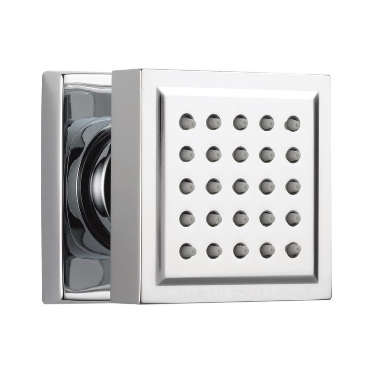 Body Spray Lumicoat Chrome Square Surface Mount with Touch-Clean 2-11/16 Inch Adjustable 30 Degree Up and Down 1.75 Gallons per Minute 1/2 Inch - Image 1