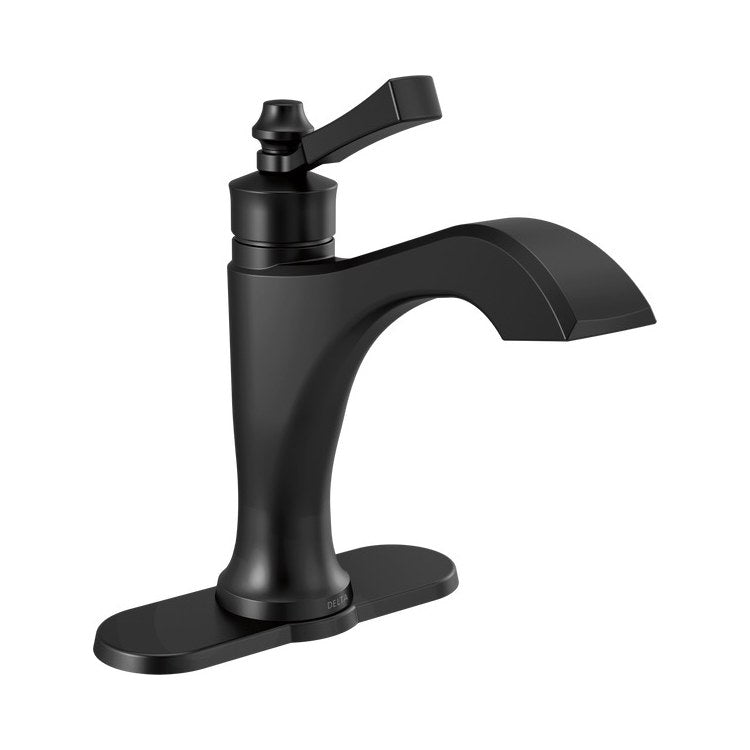 Lavatory Faucet Dorval 1 Lever ADA No-Lead/WaterSense Matte Black 1.2 Gallons per Minute Deck Low Arc Metal Pop-Up 1 Hole Diamond Seal Technology - Image 1